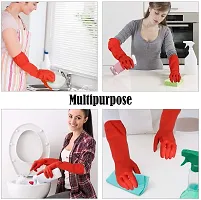 Classic 14 Inch Elbow Length Kitchen Dish Washing Bathroom Toilet Garden Car Bike Animals Care Grooming Hand Safety Glove Pack Of 2-thumb3