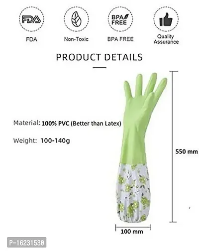 Classic 14 Inch Elbow Length Kitchen Dish Washing Bathroom Toilet Garden Car Bike Animals Care Grooming Hand Safety Glove Pack Of 2-thumb5