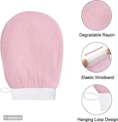 Exfoliating Gloves for Face Body Scrubs Treatments Silk Exfoliator Scrubber or Facial Microdermabrasion for Shower Large Size for Men and Women B-74
