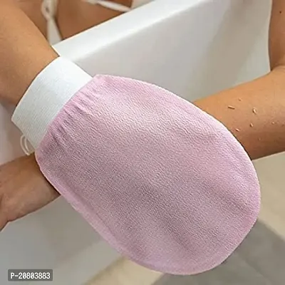 Exfoliating Gloves for Face Body Scrubs Treatments Silk Exfoliator Scrubber or Facial Microdermabrasion for Shower Large Size for Men and Women B-118