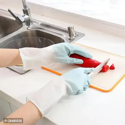 Natural Rubber Dish Washing Cleaning Safety Hand Gloves