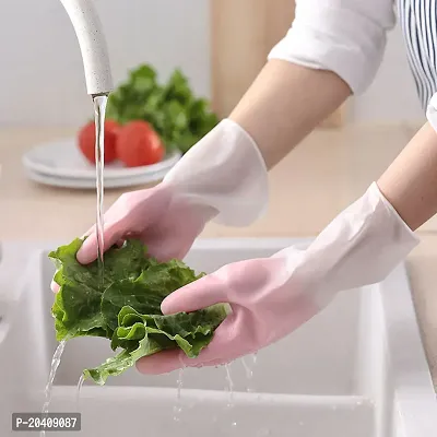 Natural Rubber Dish Washing Cleaning Safety Hand Gloves