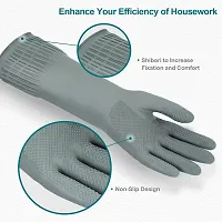 Long Slevees Rubber Washable Reuseble Hand Garden Kitchen Bathroom Toilet Cleaning Gloves GL-11-thumb4