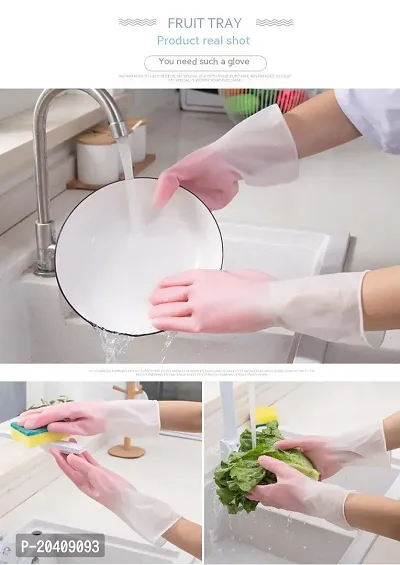 Natural Rubber Dish Washing Cleaning Safety Hand Gloves