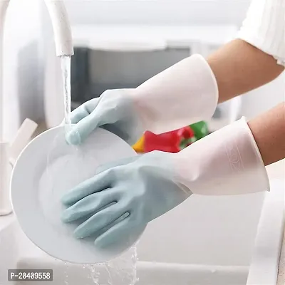 Natural Rubber Dish Washing Cleaning Safety Hand Gloves