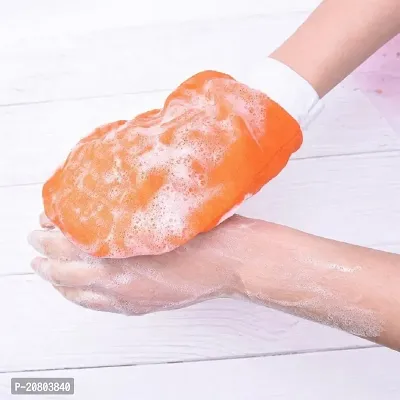 Exfoliating Gloves for Face Body Scrubs Treatments Silk Exfoliator Scrubber or Facial Microdermabrasion for Shower Large Size for Men and Women B-89
