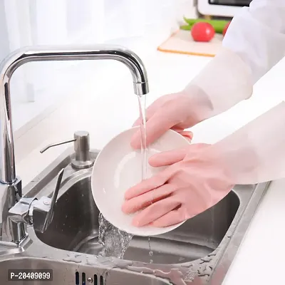 Natural Rubber Dish Washing Cleaning Safety Hand Gloves