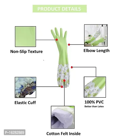 14Inch Long Slevee Hand Safety For Skin And Health Garding Garden Cleaning Washing Reusable Washable Natural Rubber Hand Glove Pack Of 2-thumb4