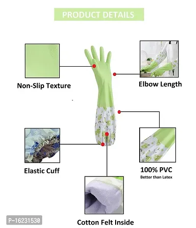 Classic 14 Inch Elbow Length Kitchen Dish Washing Bathroom Toilet Garden Car Bike Animals Care Grooming Hand Safety Glove Pack Of 2-thumb4