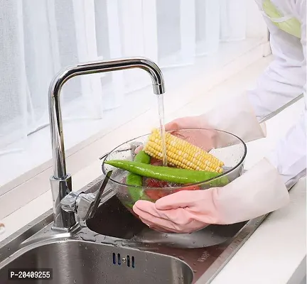 Natural Rubber Dish Washing Cleaning Safety Hand Gloves