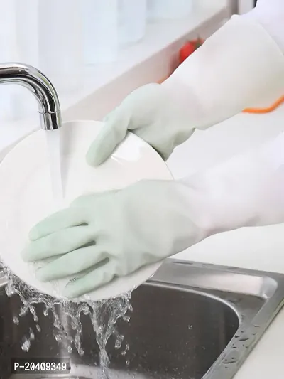 Natural Rubber Dish Washing Cleaning Safety Hand Gloves