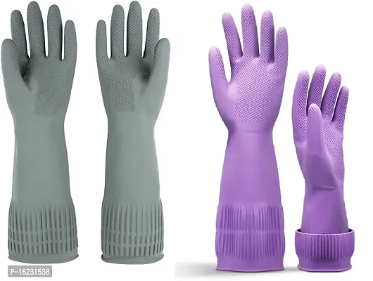 Classic 14 Inch Elbow Length Kitchen Dish Washing Bathroom Toilet Garden Car Bike Animals Care Grooming Hand Safety Glove Pack Of 2