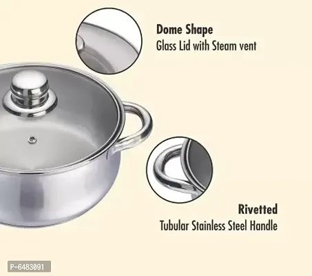 Useful Stainless Steel Dinner Set -Microwave Safe-thumb2