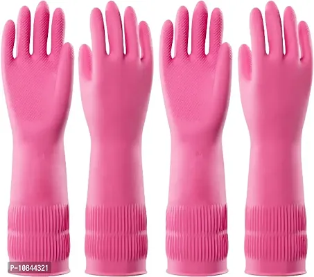 Long Slevees Rubber Washable Reusable Kitchen Bathroom Toilet Garden Bike Car Dish Clothing Cleaning Gloves Speical Cold Winter Seasons-thumb0
