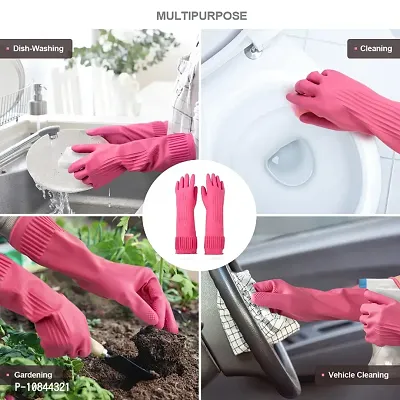 Long Slevees Rubber Washable Reusable Kitchen Bathroom Toilet Garden Bike Car Dish Clothing Cleaning Gloves Speical Cold Winter Seasons-thumb4