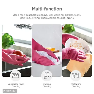 Long Slevees Rubber Washable Reusable Kitchen Bathroom Toilet Garden Bike Car Dish Clothing Cleaning Gloves Speical Cold Winter Seasons-thumb5