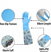 Rubber Dishwashing Glove Kitchen Cleaning Gloves Get free Cleaning Cloth Reusable Household Medium Waterblock Gloves for Washing Dish, House, Bathroom, Gardening, Laundry, Pet Care,Garden Work,Indrust-thumb3