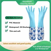 Rubber Dishwashing Glove Kitchen Cleaning Gloves Get free Cleaning Cloth Reusable Household Medium Waterblock Gloves for Washing Dish, House, Bathroom, Gardening, Laundry, Pet Care,Garden Work,Indrust-thumb4