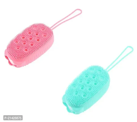 Exfoliating Silicone Body Sponge Scrubber Bath Brush For Men Women Girls Boys Baby Boys Baby Girls All Types Of Skin Scruber