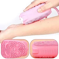 Silicone Bubble Bath Brush, Soft Rubbing Massage Body Cleaner, Silicone Shower Sponge, Double Sided Rubber Scrubber, Exfoliating Massage Silicone Loofah for Kids, Women  Men-thumb2