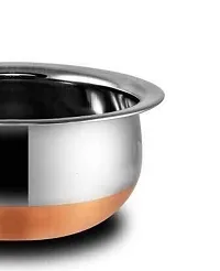 Useful Bowls Stainless Steel Handi with Copper Bottom Cookware Set- 4 Pieces-thumb4