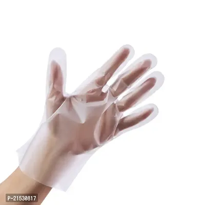 Disposable Hand Gloves Pack of 100 | Transparent  Disposable Gloves | Universal Size Gloves | For Gardening, Cleaning and Public Areas