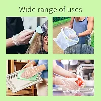 Disposable Hand Gloves Pack of 100 | Transparent  Disposable Gloves | Universal Size Gloves | For Gardening, Cleaning and Public Areas-thumb2