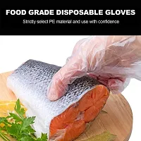 Disposable Hand Gloves Pack of 100 | Transparent  Disposable Gloves | Universal Size Gloves | For Gardening, Cleaning and Public Areas-thumb4