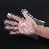 Disposable Hand Gloves Pack of 100 | Transparent  Disposable Gloves | Universal Size Gloves | For Gardening, Cleaning and Public Areas-thumb4