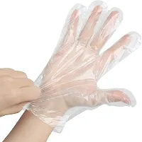 Disposable Hand Gloves Pack of 100 | Transparent  Disposable Gloves | Universal Size Gloves | For Gardening, Cleaning and Public Areas-thumb4