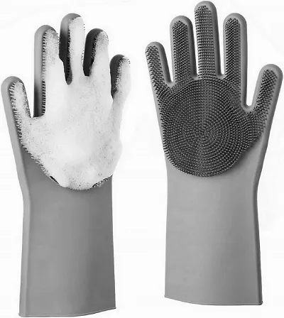 Silicon Dish Washing Kitchen Platform Hand Cleaning Gloves