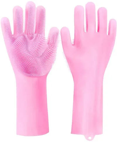 Silicon Dish Washing Kitchen Platform Hand Cleaning Gloves