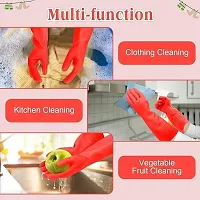 Reusable Cleaning Gloves For Kitchen Household Purpose For Winters Pack of 1 Pair-thumb4