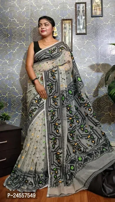 Elegant Cotton Silk Saree without Blouse piece For Women