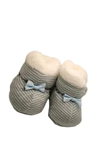 SELETA - 6 To 12 Month Set of 1 Pair Baby Boys & Baby Girls Cotton Fur Printed Baby Booties?| First Walking Baby Footwear |Infant Baby Fur Fabric Shoe |(Toe to Heel Length - 12 cm,) -multi_09-thumb1