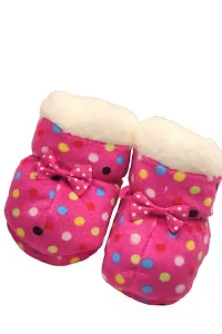 SELETA - 6 To 12 Month Set of 1 Pair Baby Boys & Baby Girls Cotton Fur Printed Baby Booties?| First Walking Baby Footwear |Infant Baby Fur Fabric Shoe |(Toe to Heel Length - 12 cm,) -multi_19-thumb1