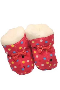 SELETA - 6 To 12 Month Set of 1 Pair Baby Boys  Baby Girls Cotton Fur Printed Baby Booties?| First Walking Baby Footwear |Infant Baby Fur Fabric Shoe |(Toe to Heel Length - 12 cm,) -multi_20-thumb2