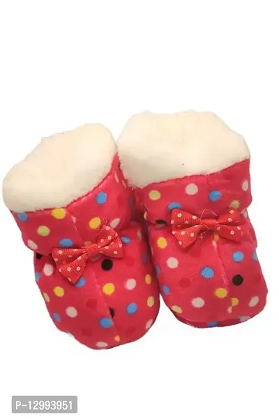 SELETA - 6 To 12 Month Set of 1 Pair Baby Boys  Baby Girls Cotton Fur Printed Baby Booties?| First Walking Baby Footwear |Infant Baby Fur Fabric Shoe |(Toe to Heel Length - 12 cm,) -multi_20-thumb3