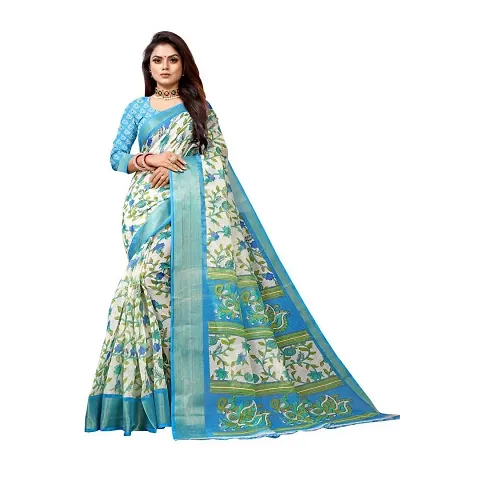 Beautiful Silk Saree With Blouse Piece For Women