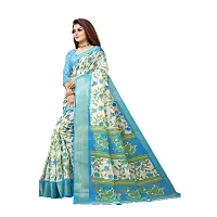 Redmart 88 Women's Cotton Printed Saree with Blouse (R Mart-PANKHUDI-SKY BLUE)-thumb1