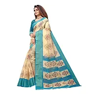 Redmart 88 Women's Cotton Printed Saree with Blouse (R MART-battik-Sky Blue)-thumb2