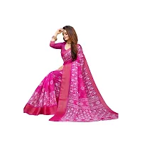 Redmart 88 Women's Cotton Printed Saree with Blouse (R MART-padama-Pink)-thumb1