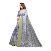 Redmart 88 Women's Cotton Printed Saree with Blouse (R MART-padama-Grey)-thumb2