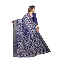 Redmart 88 Women's Cotton Printed Saree with Blouse (R MART-padama-Navy Blue)-thumb3