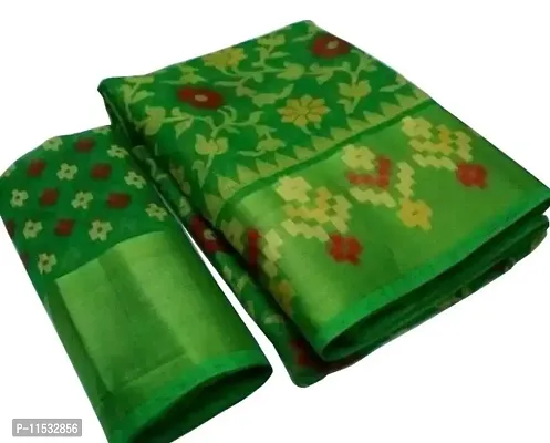 Fancy Cotton Saree with Blouse Piece for Women-thumb0