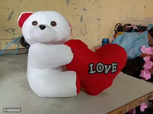 Small White Hanging Love Teddy Bear-thumb0