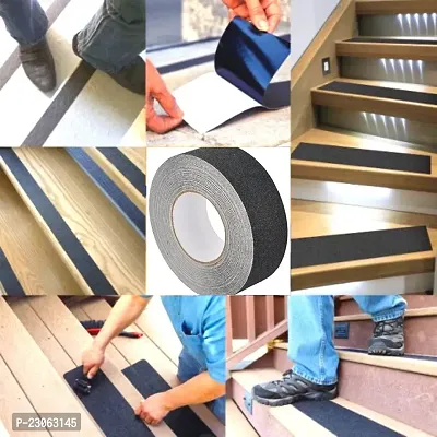 Royalkart Anti Slip Tape, Anti Skid Fall Resistant Tape, Self Adhesive. For Slippery Stairs and Surfaces. SIZE - 5M x 50MM(Black)-thumb2
