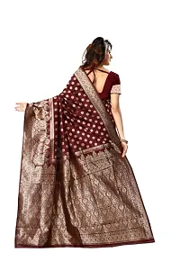 Woven Kanjivaram Silk Blend Saree-thumb1