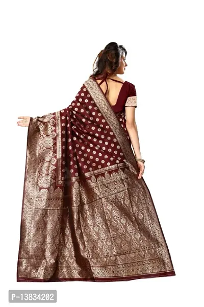 Woven Kanjivaram Silk Blend Saree-thumb2