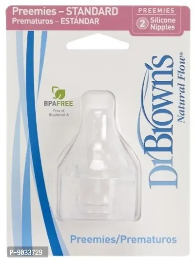 Dr. Brown's Natural Flow Level 2 Standard Nipple (Pack of 6, Clear)-thumb3